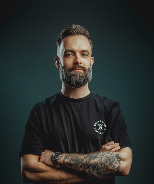 Founder Marcus in the shop